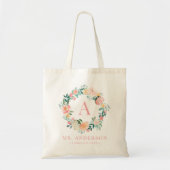 Floral Monogram  Aangepaste Canvas tas (Voorkant)