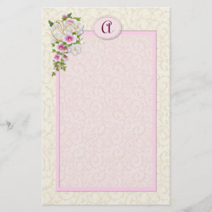 Floral Monogram - Aanpassen Briefpapier