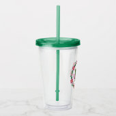 Floral Monogram Acryl Drinkbeker (Rechts)