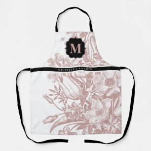 Floral Monogram Apron Schort