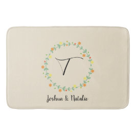 Floral Monogram Badmat
