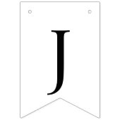 Floral Monogram Botanisch Script Paarse bruiloft Vlaggetjes (Derde vlag)