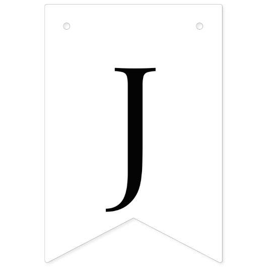 Floral Monogram Botanisch Script Paarse bruiloft Vlaggetjes (Derde vlag)