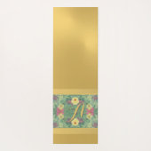 Floral Monogram Brass Color Yoga Mat (Achterkant)