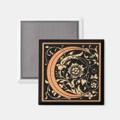 Floral Monogram "C" - Magnet (Voorkant / Achterkant)