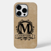 Floral Monogram Case-Mate iPhone Case (Achterkant)