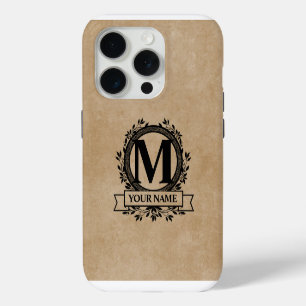 Floral Monogram iPhone 15 Pro Case