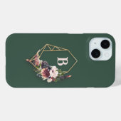 Floral Monogram Case-Mate iPhone Case (Achterkant (horizontaal))