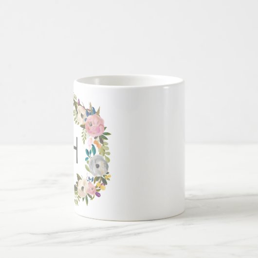 Floral Monogram Coffe Mok (Center)