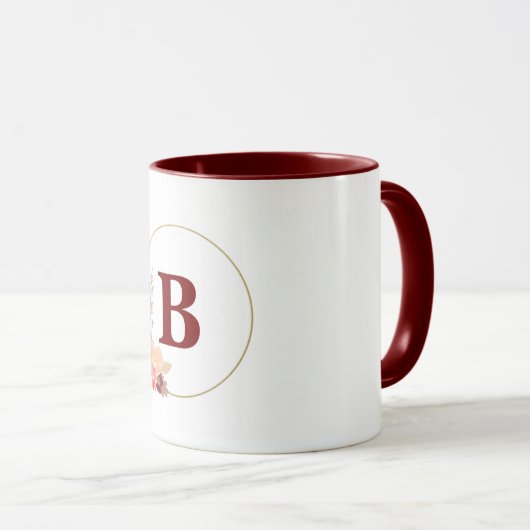 Floral Monogram Combo Mok (Voorkant rechts)