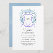 Floral Monogram Crest Wedding Update