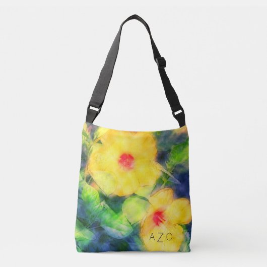 Floral Monogram Cross Body Canvas tas (Voorkant)