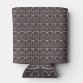 Floral Monogram Dark Nerd Glasses Patroon Blikjeskoeler (Achterkant)