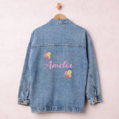 Floral Monogram Denim Jas Jacket (Hangar)