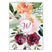 Floral Monogram Design Gepersonaliseerd (Voorkant)