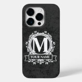 Floral Monogram Design Hoesje-Mate iPhone Case (Achterkant)