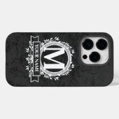 Floral Monogram Design Hoesje-Mate iPhone Case (Achterkant (horizontaal))
