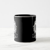 Floral Monogram Design Two-Tone koffie Mok (Center)