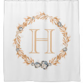 Floral Monogram Douchegordijn (Voorkant)
