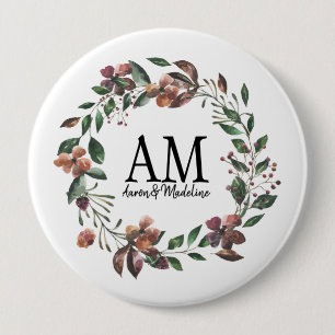 Floral Monogram Edens Garden Ronde Button 4,0 Cm