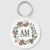 Floral Monogram Edens Garden Sleutelhanger (Voorkant)