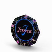 Floral Monogram Elegant Fotoblokken (Rechts)