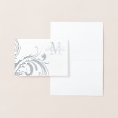 Floral Monogram en naam Folie Kaarten (Display)