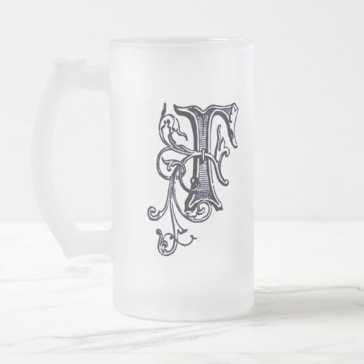 Floral Monogram "F" - Mok (Links)