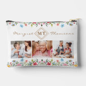 Floral Monogram Foto Accessoire Pouch Naar Mam Etui (Achterkant)