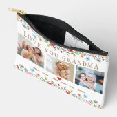 Floral Monogram Foto Accessoire Pouch Naar Mam Etui (Open)