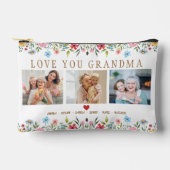 Floral Monogram Foto Accessoire Pouch Naar Mam Etui (Voorkant)