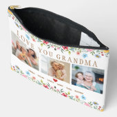 Floral Monogram Foto Accessoire Pouch Naar Mam Etui (Open)