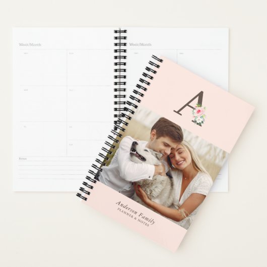 Floral Monogram Galerij van 4 Foto's Maandelijks Planner (Display)