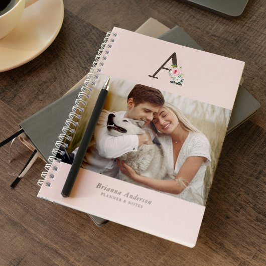 Floral Monogram Gallery of 4 Foto's Notitieboek