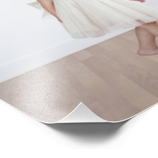 Floral Monogram Girly Foto Collage Afdruk (Hoek)