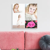 Floral Monogram Girly Foto Collage Canvas Afdruk (Insitu (Woonkamer))