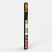  Floral Monogram Gold White Stripes Case-Mate iPhone Case (Achterkant/rechts)