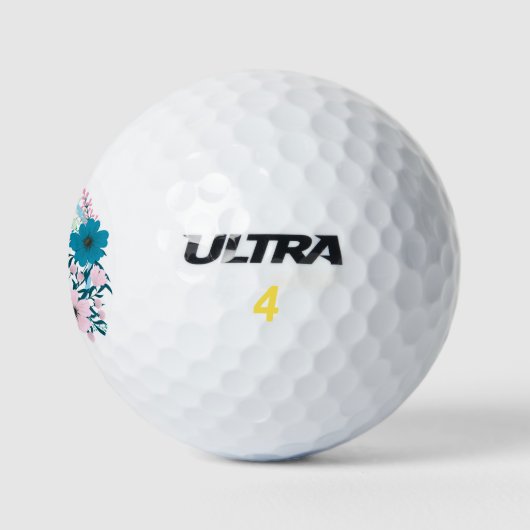 Floral Monogram Golf Balls Golfballen (Logo)