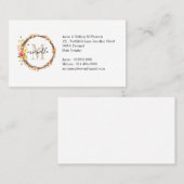  Floral Monogram Herfst Visitekaartje (Voorkant / Achterkant)