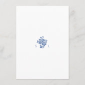 Floral Monogram Huwelijksreis Enclosure Kaart (Achterkant)