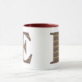 Floral Monogram Initiaal E Elegant Mok (Midden)