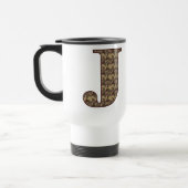 Floral Monogram Initiaal J Elegant Reisbeker (Links)