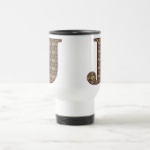 Floral Monogram Initiaal J Elegant Reisbeker (Center)