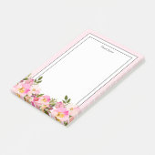 Floral Monogram initiaal, waterverf bloem Post-it® Notes (Schuin)