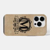 Floral Monogram iPhone Hoesje (Achterkant horizontaal)