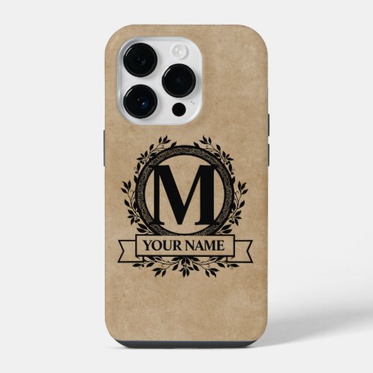 Floral Monogram iPhone Hoesje (Achterkant)