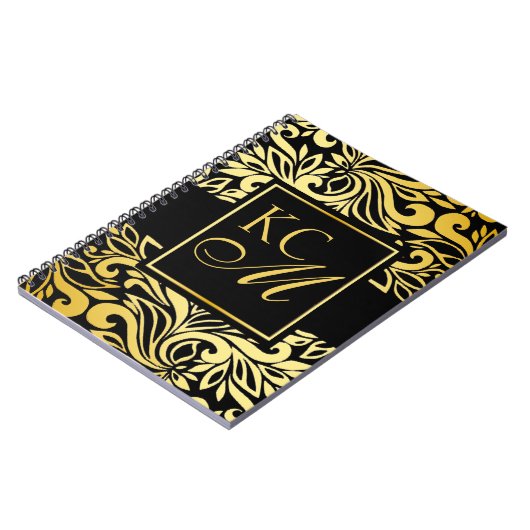  Floral Monogram Journal | ebonië Notitieboek (Linkerzijde)