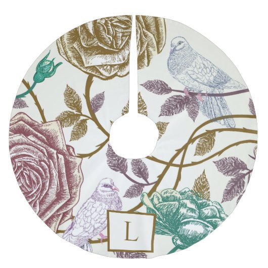 Floral Monogram Kerstboom Rok (Voorkant)