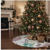 Floral Monogram Kerstboom Rok