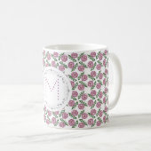floral. monogram. koffiemok (Voorkant rechts)